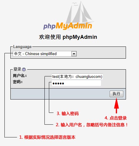 登陸遠程服務(wù)器phpmyadmin控制面板